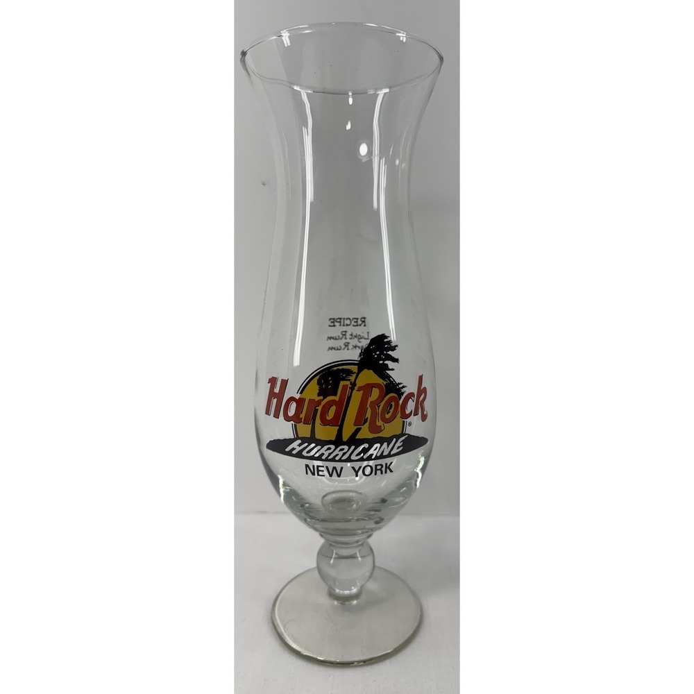 Hard Rock Cafe "New York"‎ Hurricane Glass 10" Tall Collectible Barware